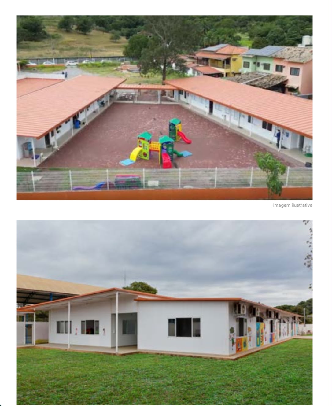 Exemplos de escolas construídas com sistema modular